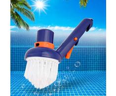N-R - Spazzola per piscina, setole di nylon, spazzola per la pulizia dellangolo della vasca idromassaggio - blu
