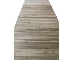 Tappeto bamboo a METRAGGIO vari colori disponibili ANTISCIVOLO ( cucina bagnpo camera sauna) (Legno Chiaro)