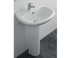 LAVABO LAVANDINO CON COLONNA IN PORCELLANA ELMA UNO 630 X 485 BAGNO ARREDOBAGNO SANITARI CERAMICA