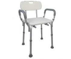 Mobiclinic, Sedia da doccia, Puerto, Marchio Europeo, Sedia doccia disabili, Sgabello doccia per anziani, Marcatura CE, Antiscivolo, Altezza regolabile, Sedile con fori per acqua, colore Bianco