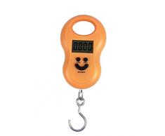 Mengshen Bilancia pesapersone Digitale da Viaggio Bilancia per valigie per Gru 110lb / 50kg Display LCD retroilluminato con Gancio Portatile da Viaggio per la Caccia in Fabbrica allaperto Arancia