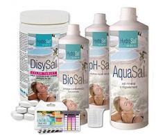 HYDROSAL Set di Prodotti per con Acqua TERMALE e Calcio Ipoclorito Kit Chlor - Ideale per Piscina e Idromassaggio (Teuco,Jacuzzi,Dimhora,Intex,Bestway,ECC.) Spedizione IMMEDIATA