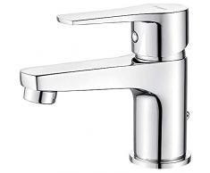 Ibergrif M11057 Star, Miscelatore Monocomando per Bagno, Rubinetto per Lavabo, Cromo, Argento