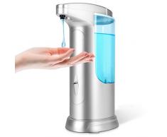 KaKille Dispenser di Sapone Automatico,Dispenser di Sapone Liquido Senza Contatto a infrarossi da 400 ml,Base Impermeabile,Interruttore Regolabile,Adatto per Bagno,cucine,Hotel,Ristorante