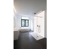 WALLando - Pannello posteriore per doccia/parete posteriore da bagno – Rivestimento doccia/rivestimento da parete – Pannello in plastica PVC – Bianco (220 x 100 cm)