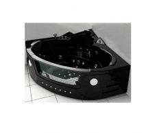 BagnoItalia Vasca idromassaggio angolare 150x150 colore nero 20 getti cromoterapia con rubinetteria inclusa I