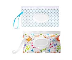 Porta Salviette Umidificate Neonato Sacchetto Di Salviettine Umidificate Porta Salviette Umidificate Portabile Contenitore Custodia per Salviette Dispenser Sacchetto per Salviette Umide da Viaggio