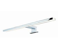 GedoTec LED Luce specchio Luce da incasso Luce bagno luce AALTO Alluminio Acciaio cromo lucidato Efficienza energetica A bianco caldo 3000 - Lunghezza 500 mm