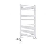 Hudson Reed Radiatore Scaldasalviette Misto Termoarredo Compatto Per Riscaldamento ad Acqua ed Elettrico in Acciaio Bianco (1000 x 600mm, Elemento 800W)
