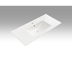 tft Lavabo Rettangolare da Incasso in Ceramica 101x46,5x2cm Bianco