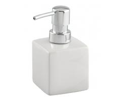 Wenko 17845100 Dispenser sapone Square bianco, 0.245 L, Ceramica, 7 x 13 x 7 cm, Bianco
