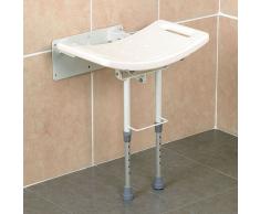 Sedile da doccia, montaggio a parete, con gambe