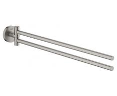 Grohe GRO-40371DC1 Porta Salviette, Grigio (Super Steel), Large