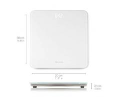 medisana PS 435 bilancia personale digitale fino a 180 kg, bilancia da bagno in vetro, display a LED invisibile, bilancia a motivo, attivazione Step-On