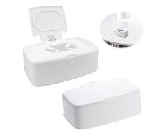 Porta Salviette Umidificate: 2 Pezzi Scatole di Salviette Umidificate e 2 Pezzi Borse Salviette Umidificate, Scatola Dispenser per Salviettine Umidificate con Coperchio, per Cucina Della Camera