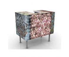 Mobile per lavabo design Old Patterns 60x55x35cm, basso, Larghezza: 60cm, regolabile, mobiletto da lavandino, lavandino, mobiletto da lavabo, lavabo, mobiletto, bagno, bagnetto, mobile da bagno