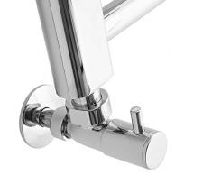 Hudson Reed - Radiatore Scaldasalviette Curvo Termoarredo Scalda Asciugamani per Bagno in Acciaio Cromato (1200 x 500mm, 448 Watt)