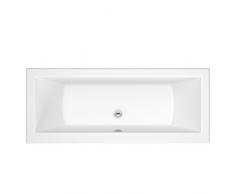 Hudson Reed Vasca da Bagno Rettangolare da Parete - Acrilico Bianco - Design con Seduta Rettangolare - 1700 x 700 x 550mm