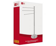 FERIDRAS 906002 Piantana Portasciugamani, 3 Bracci, Cromo, 6x23x37 cm