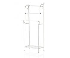 MONTEMAGGI Portasciugamani Chiudibile con Ripiano in Ferro 38X26X98 cm Variante Unica