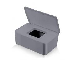 Scatola Porta salviette umidificate, Scatola Portaoggetti,Porta Scatola Dispenser,Contenitore per Salviette Umidificate con Coperchio Antipolvere,Tovagliolo Scatola (grigio)