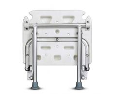 JXING Sgabello da Bagno, Sedile da Doccia a Parete, Sedile da Doccia Pieghevole con Gambe Sgabello da Bagno Panca da Bagno a Muro, Bianco