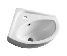 Lavabo ad angolo in ceramica bianca, 34 x 34 cm