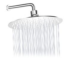 Welan Soffione Doccia a Pioggia, 20 cm Rotondo Soffione Doccia in acciaio inox 304, Silicone Anti-Blocco, Soffione Doccia A Incasso In Acciaio Inossidabile