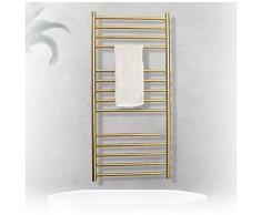 VVLXRIC Scalda Salviette Elettrico, Riscaldamento Uniforme Rotondo Stendino Scaldasalviette, Grado di Impermeabilità Ip44 Facile da Installare Scaldasciugamani Elettrico,14Bars