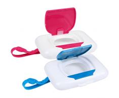 Healvian 2Pcs On-The-Go Dispenser di Salviette per Neonati Salviette Portatili Contianer per Borsa per Pannolini da Viaggio Accessorio Neonati Porta Salviette Riutilizzabili Baby Shower