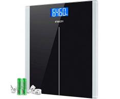 Bilancia Pesapersone Digitale, Etekcity Bilancia Elettronica con Sensori di Alta Precisione, LCD Schermo Retroilluminato, Tecnologia Step-on, Autospegnimento, 180kg/400lb, Nero