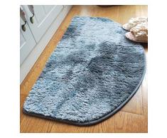 Antiscivolo Mat for Il Bagno, Semi-Circolare Tappetino, Doccia Camera Porta (Colore : Grigio, Taglia : 45x70cm)