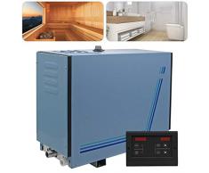 Hanchen 6KW Generatore di Vapore per Sauna Spa Bagno Turco Doccia 6m³ con Controller Digitale Temperatura e Tempo Regolabili 35-55 ℃ 10min-8h 220V CE