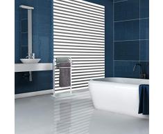 Relaxdays Asciugamani da Terra, Porta Salviette in Metallo Cromato, Piantana da Bagno a 3 Bracci, Bianco/Argento, HxLxP: 80x45x20 cm