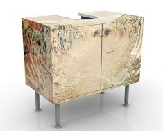 Mobile per lavabo design Graffiti-Skatepark 60x55x35cm, basso, Larghezza: 60cm, regolabile, mobiletto da lavandino, lavandino, mobiletto da lavabo, lavabo, mobiletto, bagno, bagnetto, mobile da bagno