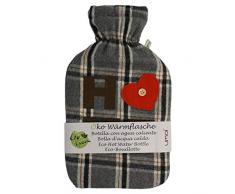 UMOI Borsa dellacqua calda da 2 litri con fodera di alta qualità in pile home con cuoricini