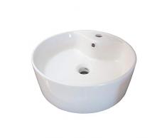 VE.CA.s.r.l. Lavabo da appoggio Leon 41 in Ceramica Bianca arredo Bagno Design Alta qualità