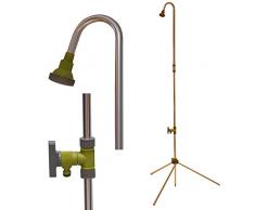 DOCCIA DA GIARDINO IN ALLUMINIO CON TREPPIEDI E RUBINETTO PER ARREDO ESTERNO GIARDINO