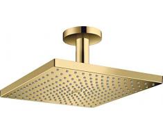 hansgrohe Raindance E Soffione doccia 300 1 getto con connessione soffitto, oro lucido, 26250990