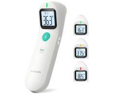 Owlhealth Termometro per febbre senza contatto per neonati e adulti, termometro frontale digitale a infrarossi con lettura istantanea e accurata, allarme febbre