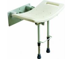 Drive Medical SWALL002 - Sgabello da doccia, con gambe e supporto da parete, colore: Bianco