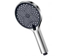 Soffione doccia a Risparmio Energetico 7,5L/min, YEAUPE Soffione doccia aumento della pressione, grande (130 mm di diametro) con 3 tipi di getto, doccetta ad alta pressione per bagno e spa, cromato