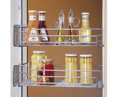 GedoTec Einhaengeboden Cestello per Kesseboehmer armadiatura armadio Dispensa in fil di ferro 30s Armadietto medicine larghezza 250 x 467 110 mm acciaio argento Qualità del marchio Zona living
