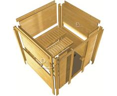PISCINE ITALIA Sauna Finlandese Dalila 1 68 mm con Stufa 4.5 Kw comandi integrati