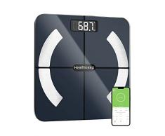 Bilance pesapersone Bilancia pesapersone digitale-Bilance impedenziometrica impedenziometrica Superficie in vetro con funzione di misurazione dei dati del grasso corporeo tramite APP
