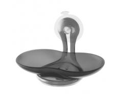 Koziol Loop, Porta Sapone Contenitore con Ventosa, Grigio Trasparente, 5827540