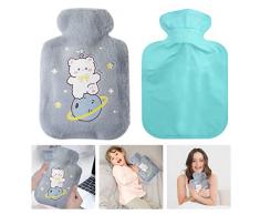 Borsa Acqua Calda Peluche, Borsa Acqua Calda Piccola, Boule Acqua Calda 500ML, Borsa Dellacqua Calda, Borsa per Lacqua Calda, Hot Water Bottle (500ml-2)