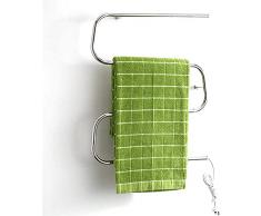 Scaldasalviette scaldasalviette riscaldato,Curvo scaldasalviette riscaldato,Termosifone da bagno a parete,Minimalista asciugatura rack risparmio spazio,Scaldasciugamani elettrico 450mm x600mm 35W