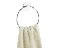 WENKO 18771100 Turbo-Loc Portasalviette ad Anello, Fissaggio senza Trapano, Acciaio, 17 x 19.5 x 1.5 cm, Cromo