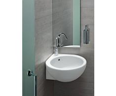 Sanitari bagno You&me lavabo ad angolo sospeso o appoggio montaggio SX